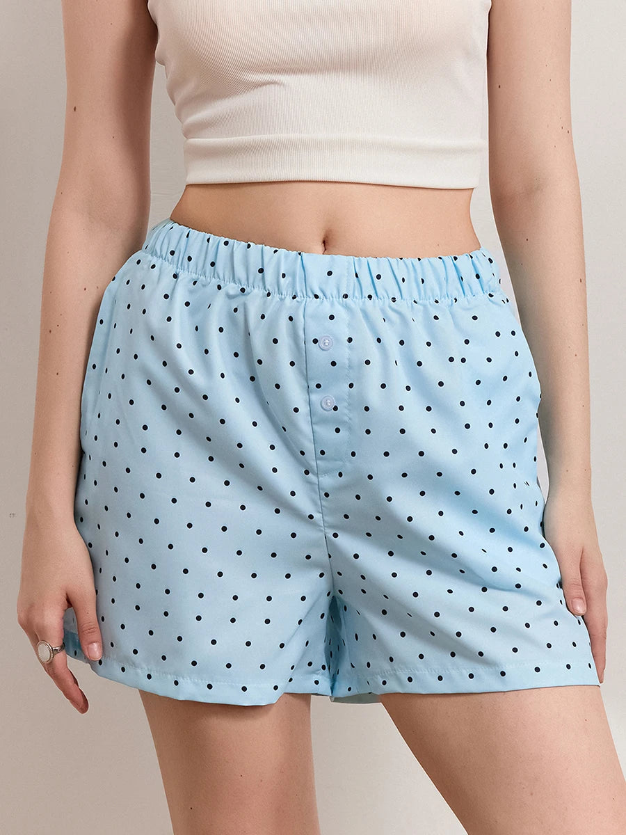 Baggy Stripe Shorts Y2k Loungwear Summer Women Casual Holidays Beach Short Pants Outfits with Pocket Plaid Pajama Short Homewear