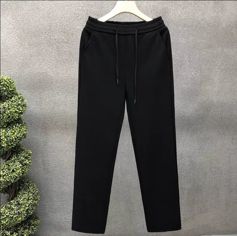 Cotton Gray Straight Leg Sweatpants Men's Women's Trendy Thick Sports and Leisure Pants Spring and Autumn New Versatile Pants