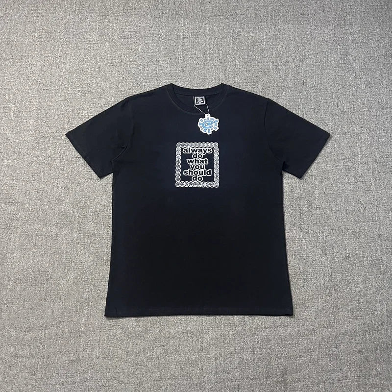 26 New ADWYSD Fashion Sun Roll Print Short Sleeve Summer High Street Male and Female Couples Loose  All-match T-shirt
