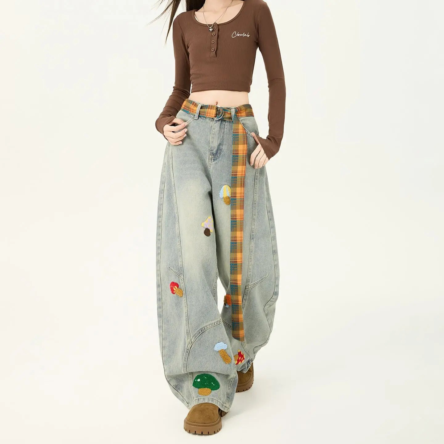 Women's Jeans Straight Leg Denim Pants Y2K Style Vintage Design Baggy Fit Comfortable Female Daily Wear Casual Women's Jeans