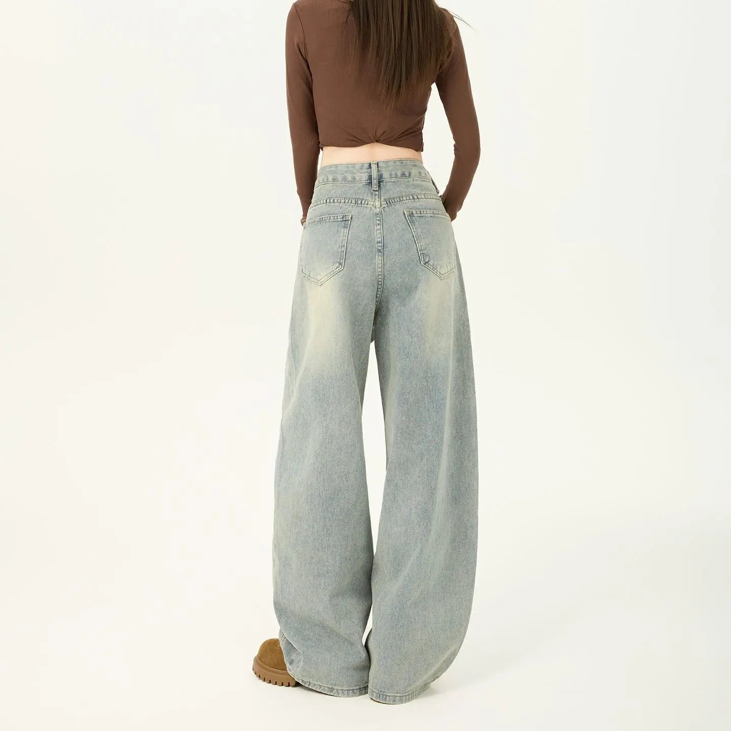 Women's Jeans Straight Leg Denim Pants Y2K Style Vintage Design Baggy Fit Comfortable Female Daily Wear Casual Women's Jeans